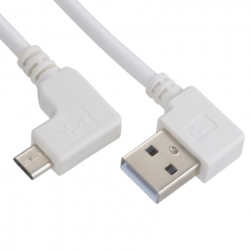 USBショートケーブル USB-マイクロB L型 15cm [品番]01-3727