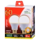 LED電球 E26 60形相当 電球色 2個入 [品番]06-0775