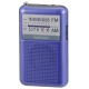 AudioComm AM/FMポケットラジオ ブルー [品番]07-8854