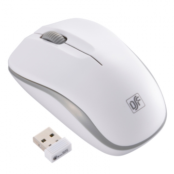 ワイヤレスマウス IR LED Mサイズ ホワイト/グレー [品番]01-3581