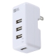USB電源タップ 4ポート 白 [品番]01-3733