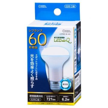 LED電球 レフランプ形 E26 60形相当 昼光色 [品番]06-0772