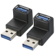 USBポート L字変換コネクター 垂直 [品番]01-3736