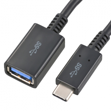 USB TypeAメス/USB3.1 Gen1 TypeC ケーブル 0.15m [品番]01-7072