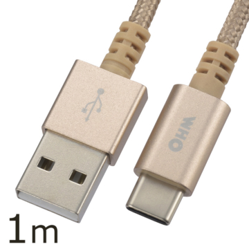 AudioComm USB TypeC ケーブル 高耐久 1m [品番]01-7067