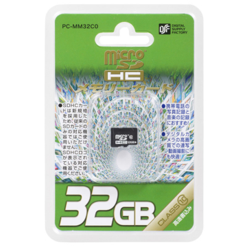 マイクロSDHC メモリーカード 32GB [品番]01-3704