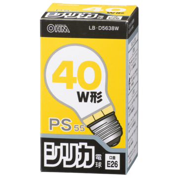 白熱電球 E26 40W ホワイト [品番]06-0640