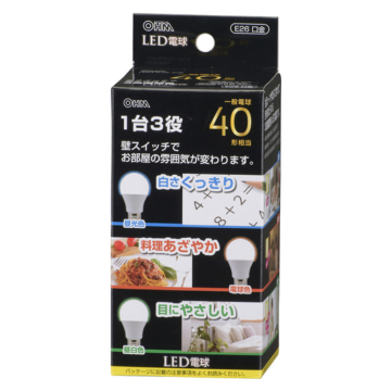 LED電球 E26 40形相当 調色機能付 [品番]06-0797