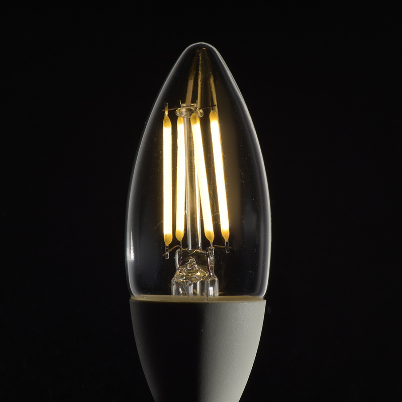 LEDフィラメントタイプシャンデリア球 E17 40形相当 電球色 [品番]06-3466｜株式会社オーム電機