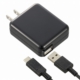 AC充電器 USB TypeC 3A 黒 1.5m [品番]01-7088