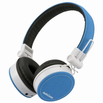 AudioComm Bluetoothステレオヘッドホン ブルー [品番]03-1695