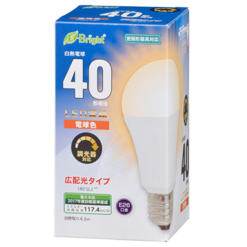 LED電球 E26 40形相当 電球色 [品番]06-3617