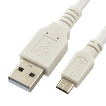 USBケーブル TypeA/microB 1.5m ホワイト [品番]01-3763