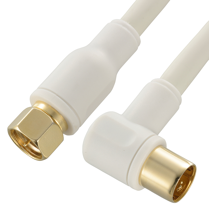 TV接続ケーブル 4C 4K8K対応 F-L型 2m [品番]06-1992｜株式会社オーム電機