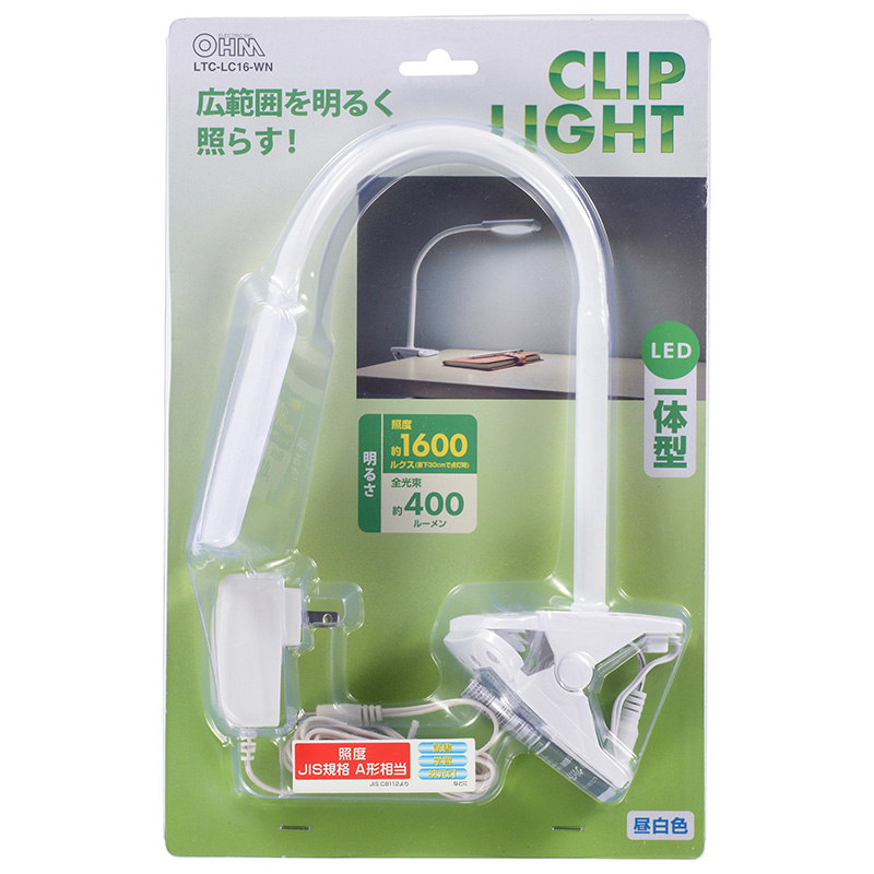 LEDクリップライト ホワイト [品番]06-0896｜株式会社オーム電機
