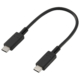 USBケーブル PD対応 TypeC 0.15m 黒 [品番]01-7155