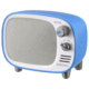 AudioComm Bluetoothスピーカー レトロ ブルー [品番]03-0396