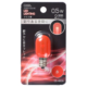 LEDナツメ球装飾用 T20/E12/0.5W/2lm/クリア赤色 [品番]06-4609