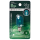LEDナツメ球装飾用 T20/E12/0.5W/2lm/クリア緑色 [品番]06-4611