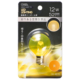 LEDミニボール球装飾用 G40/E17/1.2W/52lm/クリア黄色 [品番]06-4670