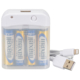 AudioComm電池式充電器 スマートフォン用 ライトニングコネクタ [品番]01-7161