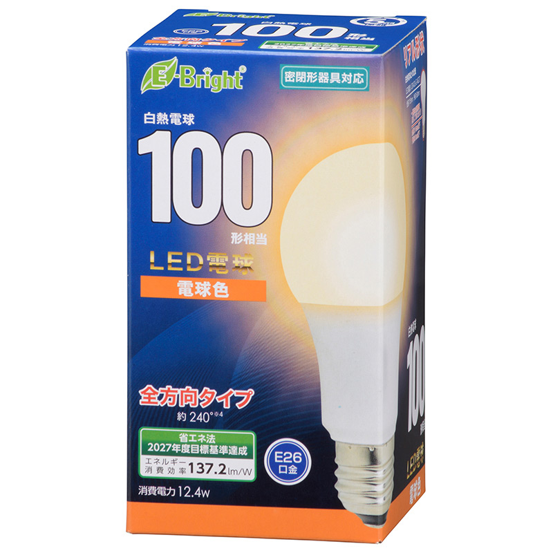 LED電球 E26 100形相当 電球色 [品番]06-4346｜株式会社オーム電機