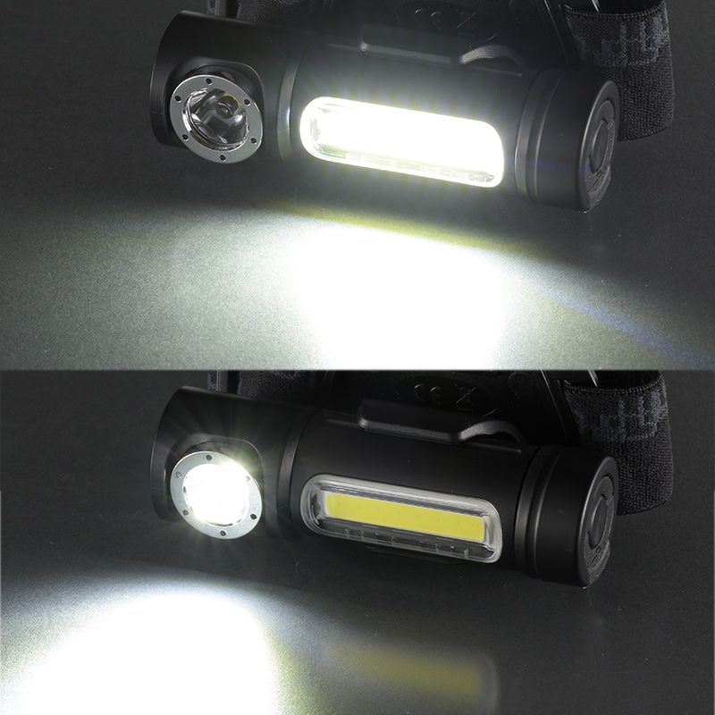 オーム電機 LEDマルチヘッドライト160lmUSB充電式連続使用時間1.2hブ