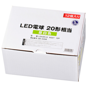 LED電球 E26 20形相当 昼白色 12個入り [品番]06-4356