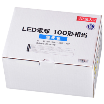 LED電球 E26 100形相当 昼光色 12個入り [品番]06-4366