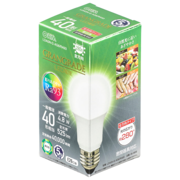 LED電球 E26 40形相当 昼白色 [品番]06-3856