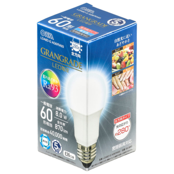 LED電球 E26 60形相当 昼光色 [品番]06-3863