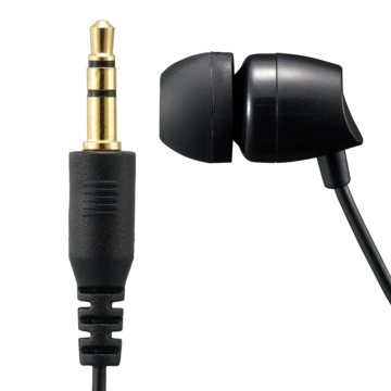 AudioComm片耳テレビイヤホン ステレオミックス 耳栓型 3m [品番]03-0447