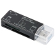 マルチカードリーダー 49メディア対応 USB3.2Gen1 ブラック [品番]01-3969