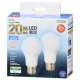 LED電球 E26 20形相当 昼光色 全方向 2個入 [品番]06-4703