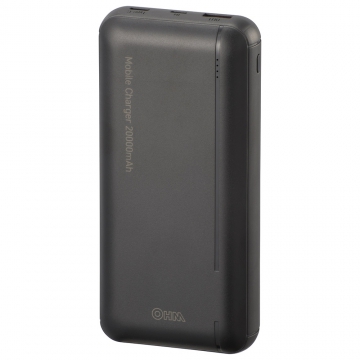 モバイルチャージャー 20000mAh ブラック [品番]05-1187