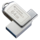 PCGEAR_USBメモリー 64GB TypeC＆TypeA対応 [品番]01-0064