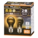 長寿命白熱電球 E26 40W形 クリア 2個セット  [品番]06-4753