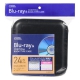 Blu-ray＆CD＆DVD対応ブックタイプケース セミハードタイプ 24枚収納 ブラック [品番]01-7210
