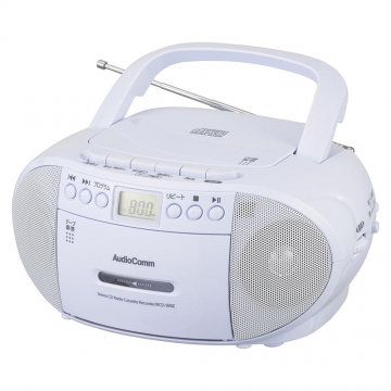AudioComm_CDラジオカセットレコーダー ホワイト [品番]03-5037