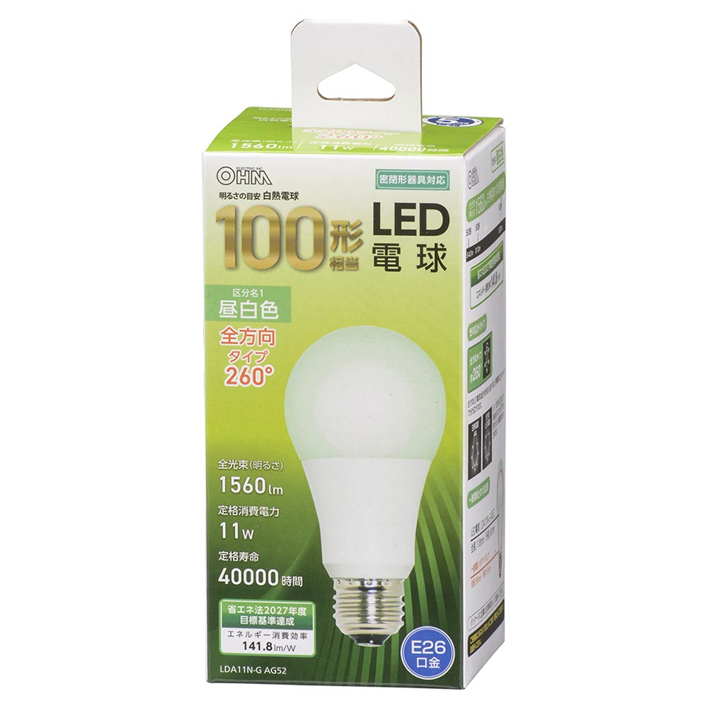 LED電球 E26 100形相当 昼白色 [品番]06-3295｜株式会社オーム電機