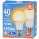 LED電球 E26 40形相当 電球色 2個入 [品番]06-5517