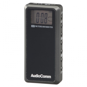 AudioCommデジタル選局ライターラジオ AM/FMステレオ [品番]03-7234