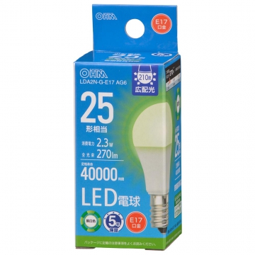 LED電球小形E17 25形相当 昼白色 [品番]06-5534