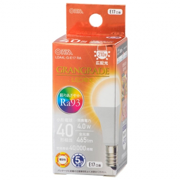LED電球小形E17 40形相当 電球色 [品番]06-5557