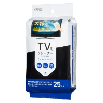 TV用クリーナー 除菌タイプ 25枚入 [品番]01-3157