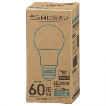 LED電球 E26 60形相当 昼光色 [品番]06-4980