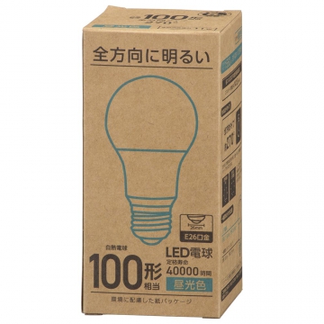 LED電球 E26 100形相当 昼光色 [品番]06-4983