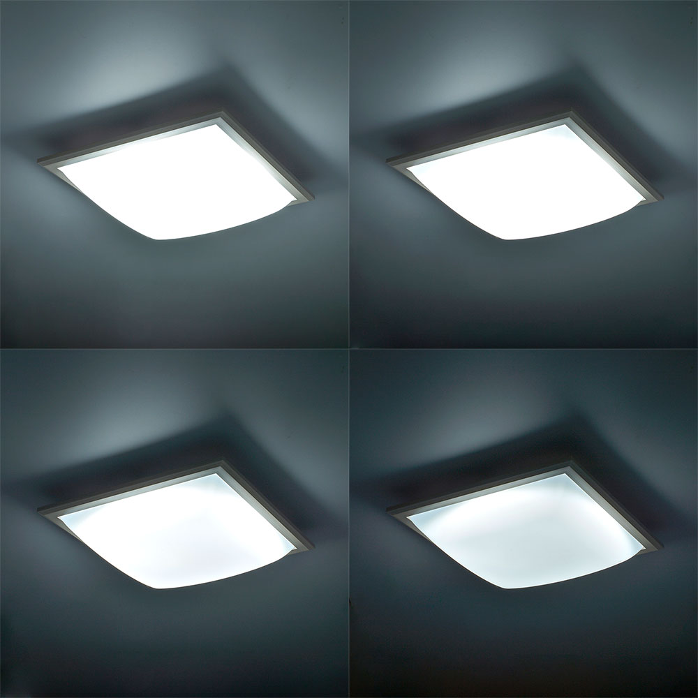 LEDシーリングライト 四角セードタイプ 8畳用 調光 リモコン付 昼光色
