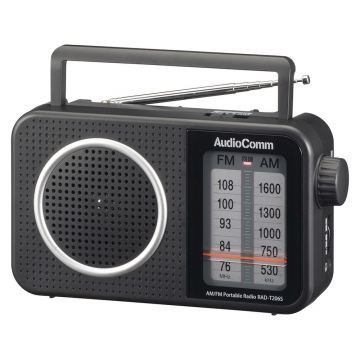 AudioComm AM/FMポータブルラジオ [品番]03-0986