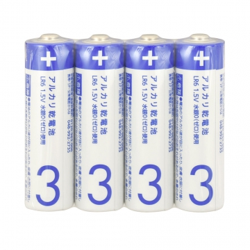 アルカリ乾電池 単3形 4本パック [品番]08-4164